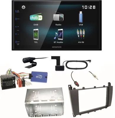 Produktbild von Kenwood DMX-125DAB Bluetooth MP3 USB DAB+ Einbauset für Mercedes G Klasse W463