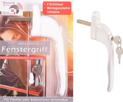 Produktbild von Fenstergriff abschließbar Sicherheitsfenstergriff Kindersicherung Fenstergriffe