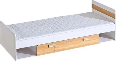 Obrázok produktu pre Jednolôžková posteľ 80x195 CEDAR so šuplíkom - dub nash / biela