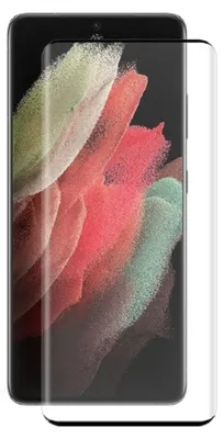 A screen protector is shown on a smartphone.