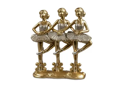 Produktbild von Formano Ballettgruppe Moderne Figur 20 cm Klassik-Gold-Silber