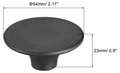 Produktbild von 2 Stš¹ck Universal Topfdeckel Knopf Kunststoff Ersatzknopf 54 x 23mm Schwarz fš¹r Topfdeckeldeckel