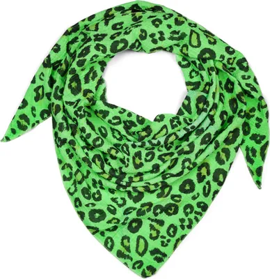 Produktbild von styleBREAKER Damen Musselin Dreieckstuch mit Leo Print | Baumwoll Schal im Leoparden Muster | Dreieck Schal leicht und weich für Frühling & Sommer |  Italy