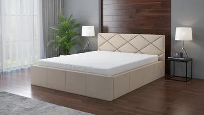 Produktbild von Polsterbett VIGI 180 x 200  plus Matratze und Bettkasten. Möbel vom Hersteller- Handarbeit! Bett Komplett-Set mit Matratze,Bettkasten, Lattenrost & Kopfteil. Modern und robust. Elegantes Bett mit massives Kopfteil und kristallähnlichen Knöpfen.