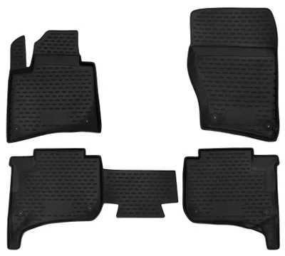 Gummi Fußmatten Set für VW Touareg 2, Bj. 2/2010-3/2018, 4-teilig, schwarz