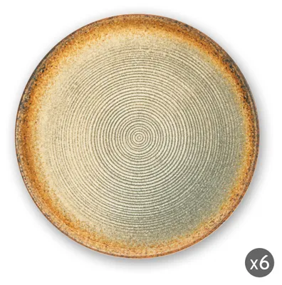 Immagine prodotto di Excelsa Set di 6 piatti piani in ceramica Demetra 27X3 Cm colorati