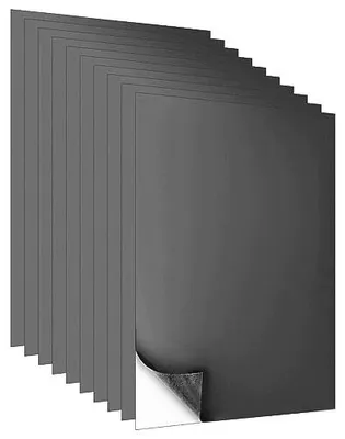Zdjęcie produktu dla Folia magnetyczna samoprzylepna A4 czarna do rękodzieła zestaw 10 szt.