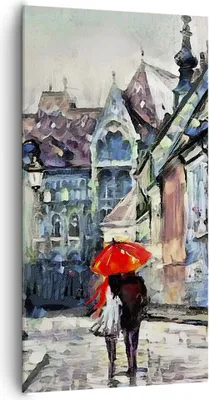 Produktbild von Bild auf Leinwand - Leinwandbild - Stadt Straße Haus - 65x120cm - Wand Bild - Wanddeko - Wandbilder - Leinwanddruck - Bilder - Kunstdruck - Wanddekoration - Leinwand bilder - Wandkunst - PA65x120-3940