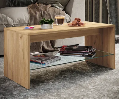 Produktbild von VCM Holz Couchtisch | Sofatisch mit ausreichend Stauraum | Maße ca. H. 40 x B. 90 x T. 40 cm | Wohnzimmertisch – Wisal
