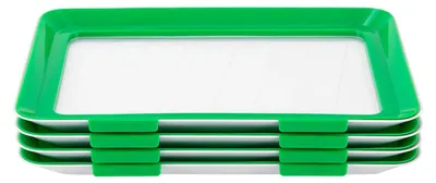Produktbild von Frischhaltedosen 4er Set - Lebensmittel Aufbewahrungsboxen - Stapelbar - Mit Deckel - Wiederverwendbar - Für Kühlschrank