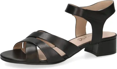 Produktbild von Caprice Damen Sandale mit Absatz aus Leder, Schwarz (BLACK NAPPA), 38,5