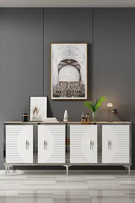 Produktbild von Skye Decor, Hochwertiger Konsolentisch (3 Stück) in Saphir-Eiche, 100% Melamin