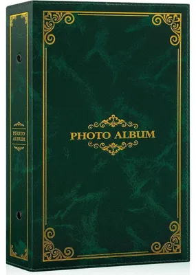 Image de Album photo 10x15 cm, 300 photos, format paysage, simili cuir, couleur verte