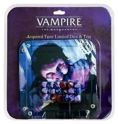 Produktbild von Vampire: Die Maskerade 5. Edition RPG Acquired Taste limitierte Würfel mit Würfeltablett
