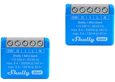 Produktbild von Shelly 1 Mini Gen4 2er-Pack WLAN-Mini-Sender