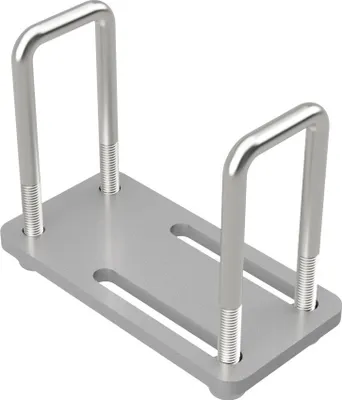 Immagine prodotto di 2 x Bullone a U M10 con piastra di serraggio e dadi rimorchio zincato SUPROD, M10, LW=41/41-121, LH=120 mm