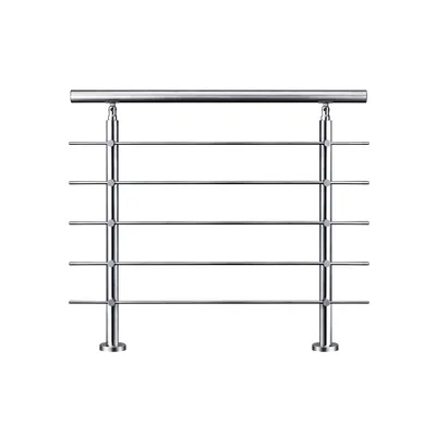 Produktbild von Edelstahl Geländer Treppengeländer FürTreppen Brüstung Für Innen & Außen Treppenhaus Balkon Brüstung 100cm 5 Querstreben