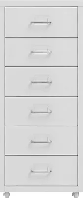 Produktbild von vidaXL Aktenschrank mit Rollen Grau 28x41x69 cm Metall