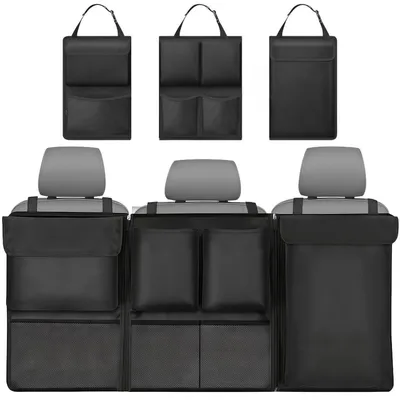 Immagine prodotto di Organizzatore per il bagagliaio dell'auto, scatola di stoccaggio multifunzionale, impermeabile, pieghevole, nera, 100x45 cm