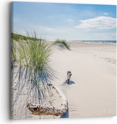 Produktbild von Bild auf Leinwand - Leinwandbild - Einteilig - Mrzezyno Strand Meer - 40x40cm - Wand Bild - Wanddeko - Wandbilder - Leinwanddruck - Bilder - Wanddekoration - Leinwand bilder - Wandbild - AC40x40-4281
