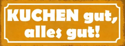 Produktbild von vianmo Holzschild 10x27 cm Kuchen gut alles Geschenk