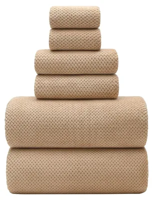 Obrázek produktu pro Omgoods – Sada 6 velkých ručníků do koupele, rozměr 100 x 200 cm