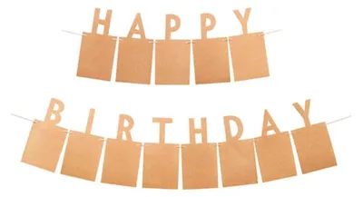 Produktbild von Fotogirlande Happy Birthday Baby Meilenstein Hängende Wanddekoration 1-12 Monate