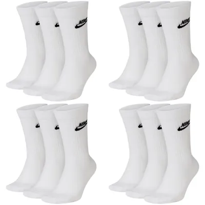 Produktbild von 6 Paar NIKE DX5025 Essential CREW Socken Damen, Herren, Unisex Sportsocken - Farbe: weiß - Größe: 46-50