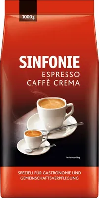 A bag of coffee beans with two cups of coffee.