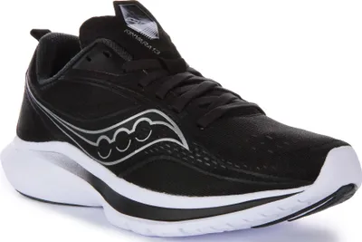 Produktbild von Saucony K vara 13 Frauen Schnürung Atmungsaktive Masche Laufen Schuhe Schwarz Silber – 3 Großbritannien - 35,5 EU - 5 US / Schwarzes Silber