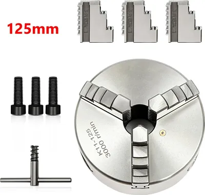 Obrázek produktu pro 3-čelisťové samostředící upínací sklíčidlo, robustní konstrukce, vysoká přesnost, 125 mm