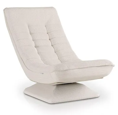 Obrázok produktu pre Relaxačné kreslo Juskys Korsika – poťah z manšestru, ergonomické, 5-vrstvové čalúnenie, otočné o 360° – béžové