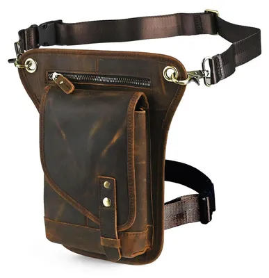 Produktbild von Beintasche Herren Canvas Leder Braun FB211-6 M