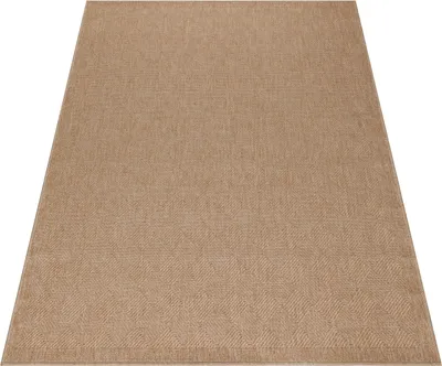 Produktbild von Outdoor Teppich Wetterfest 120x170 Rechteck Beige für Camping Garten oder innen Vintage Design aus Polypropylen