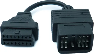 Produktbild von OBD Kabel 10 cm OBD 2 Buchse für Toyota 17pin in Schwarz für Auto Diagnose