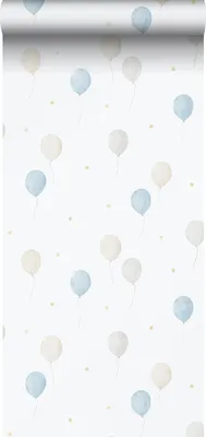 Immagine prodotto di Sanders & Sanders carta da parati mongolfiera blu, beige e bianco 53 cm x 10.05 m
