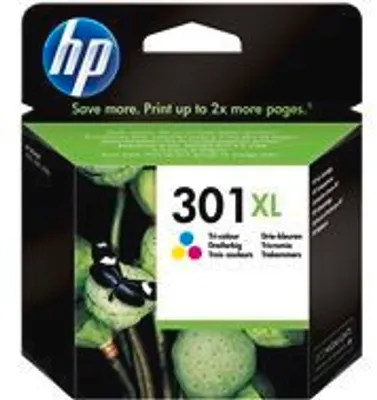 Produktbild von HP Original 301XL Druckerpatrone - Doppelpack cyan, magenta, gelb (D8J46AE)