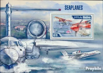 Produktbild von Briefmarken Malediven 2013 Mi Block 665 (kompl. Ausg.) postfrisch Flugzeuge