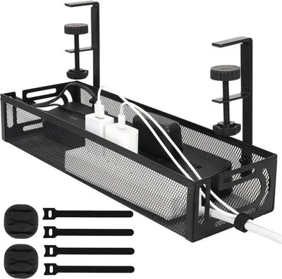 Produktbild von Famanu Kabelmanagement unter dem Schreibtisch - Kabelorganizer für Büro und Zuhause