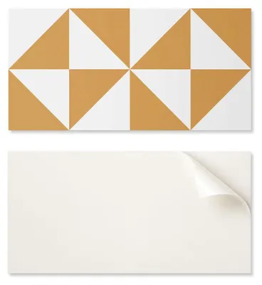 Obrázek produktu pro Samolepicí vinylová deska s potiskem, rozměry 120x60 cm. Geometrické trojúhelníky v obdélnících