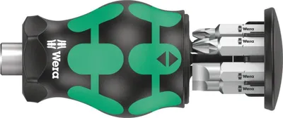 Produktbild von Kraftform Kompakt Stubby Magazin 4 Bit-Satz (schwarz/grün, 7-teilig)
