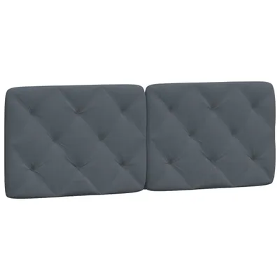Obrázok produktu pre vidaXL Vankúš na čelo postele tmavosivý 140 cm zamatový