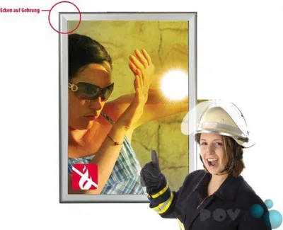 Produktbild von POV® Klapprahmen Fire Protection, DIN A2 Gehrung