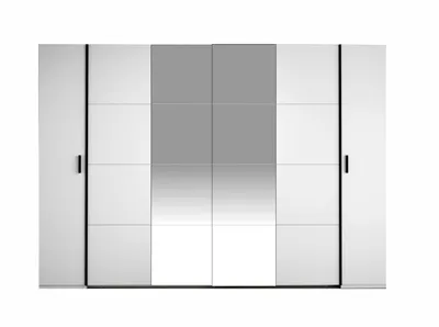 Zdjęcie produktu dla Store Iii 20 Szafa 4D Z Lustrami W10200-Biały Laminat Czarny Uchwyt Iii 20 B