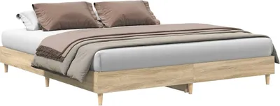Produktbild von Bettgestell ohne Matratze Sonoma-Eiche 160x200 cm Holzwerkstoff