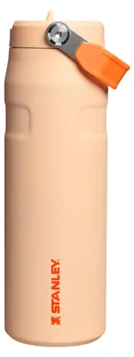 Imagen del producto de Botella reutilizable Stanley de 0.7L con pajita abatible, color naranja "sherbet"