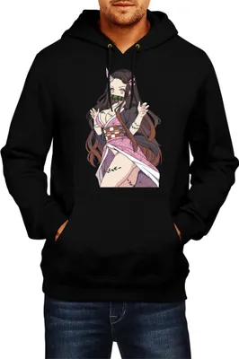 Produktbild von Herren Kapuzenpullover Demon Anime Slayer Kimetsu No Yaiba Nezuko Kamado 16, Man XL / Schwarz