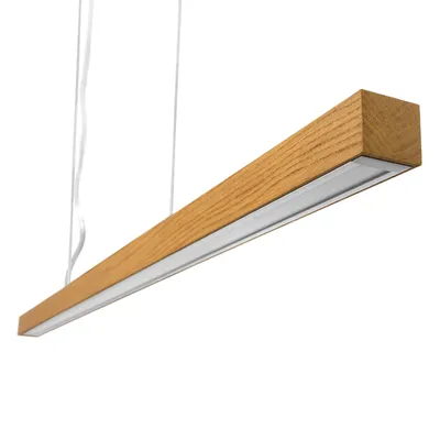 Produktbild von Lampa wisząca LED Wood |, neutralne białe światło, dąb, SLIM, 140 cm, lampa sufitowa, salon, loft, do stołu jadalnego, LED, 50W, 4000K