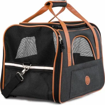Immagine prodotto di Borsa da trasporto per gatti e trasportino pieghevole per cani e gatti - fino a 8 kg - Alta qualità - per cani e gatti