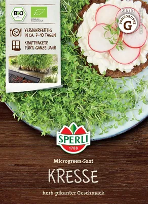 Produktbild von SPERLI  Microgreen-Saat Kresse Lepidium sativum 50 g